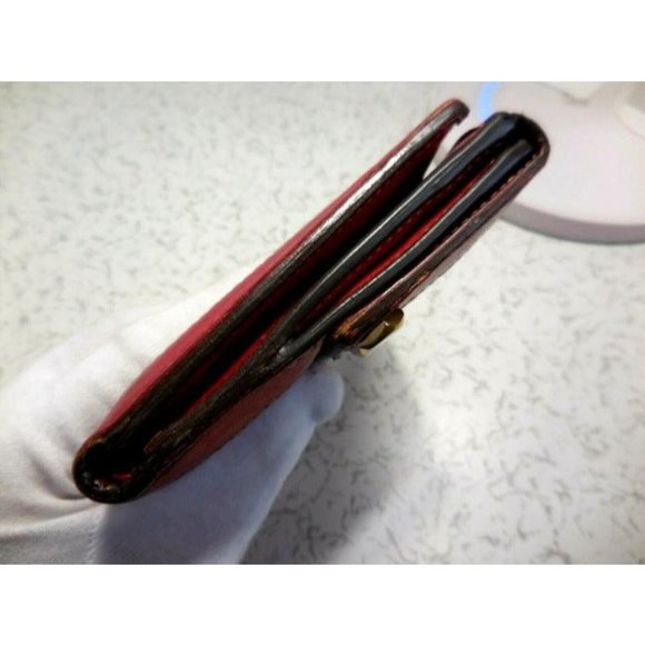 Gucci True Red Leather Bi Fold Change Purse Wallet - Picture 12 of 12